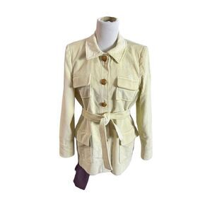 Paula Quadretti made in Italy cotton corduroy lightweight coat jacket size M